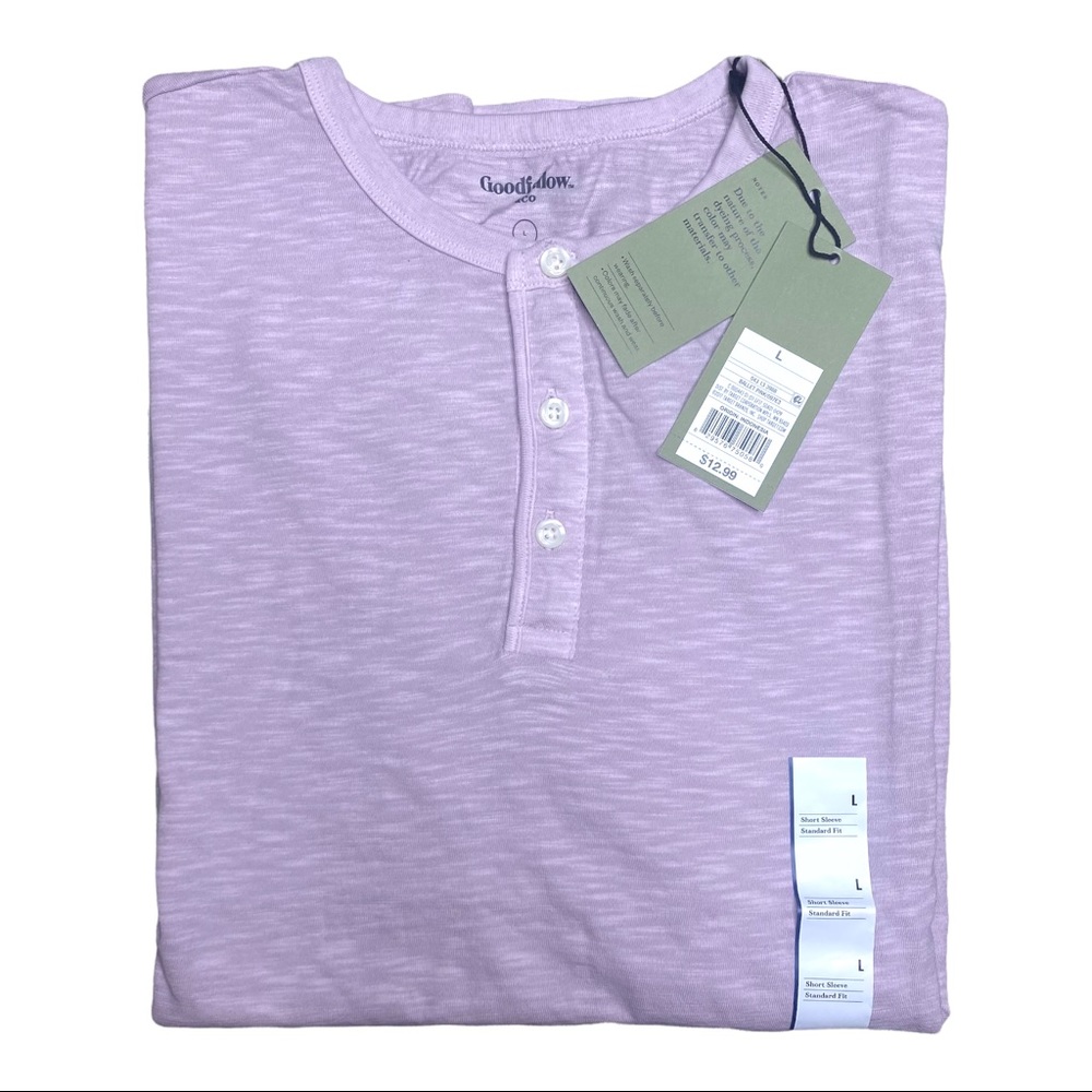 Ballet Pink Mens Large Crew Tee 100% Cotton